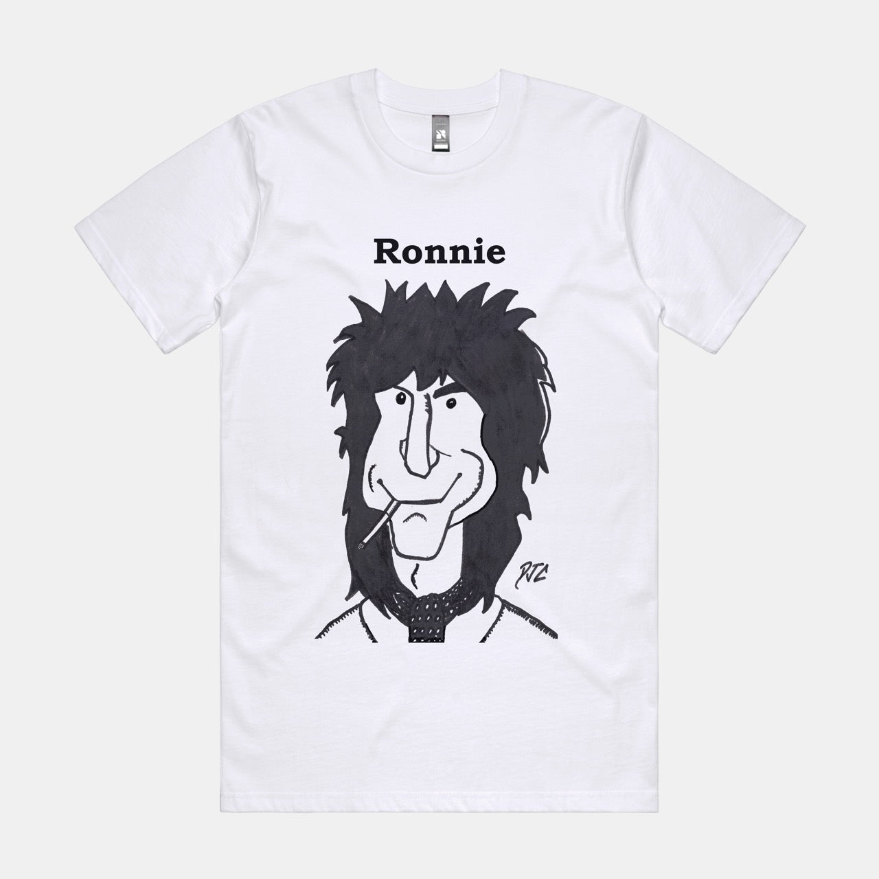 DJC - Ronnie Wood Artwork - White T-shirt