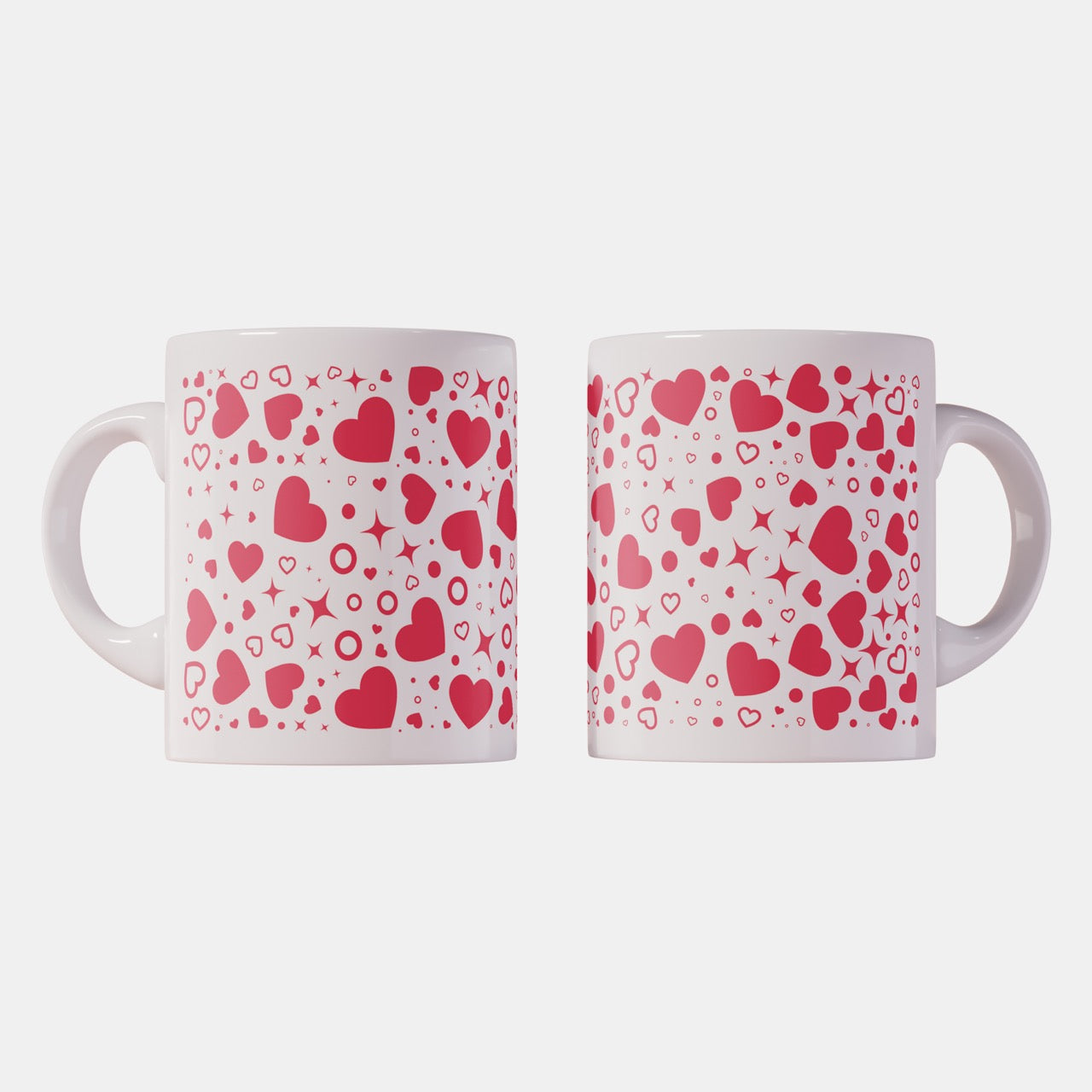 Love and Hearts pattern - Ceramic Mug