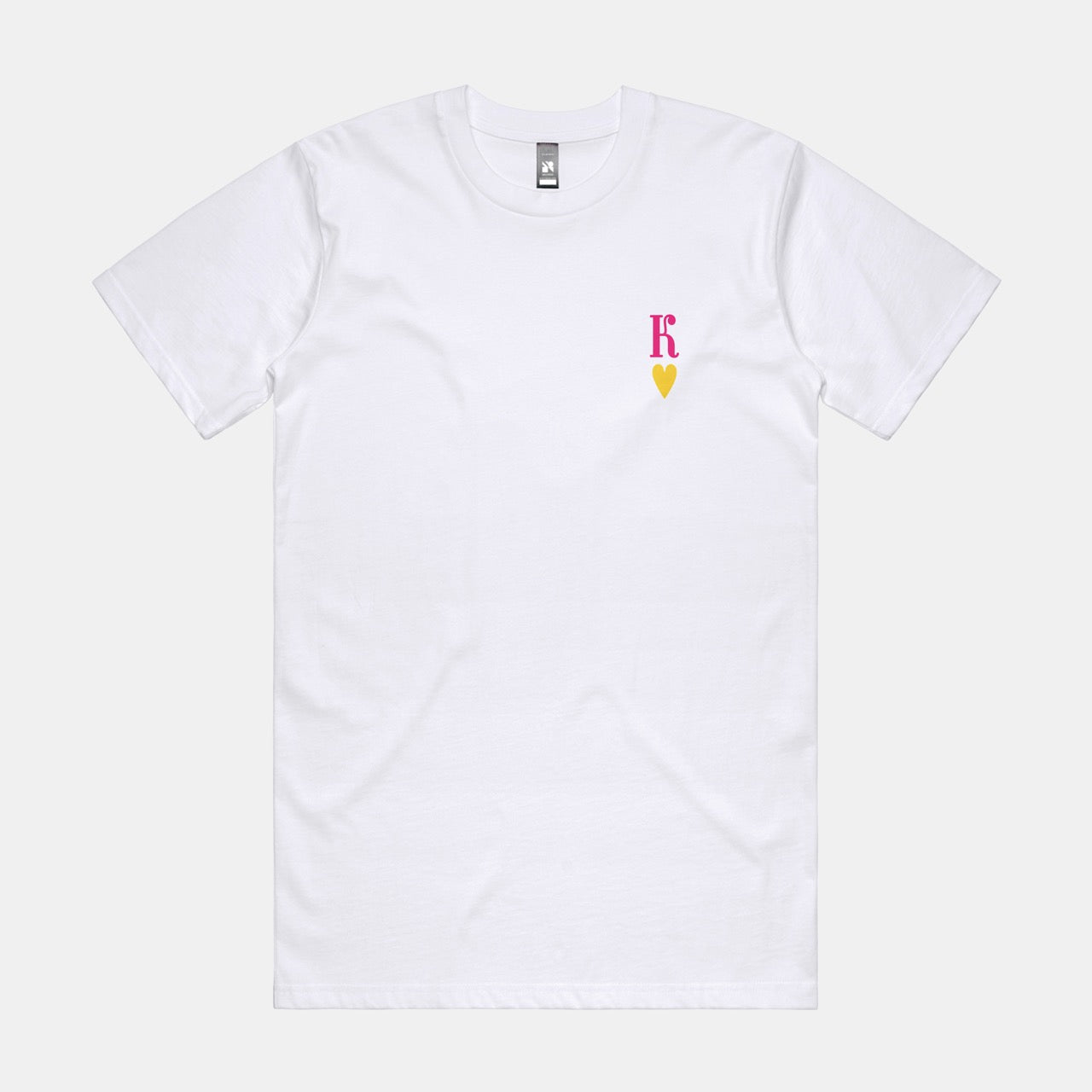 King of Hearts - Double Sided White T-shirt