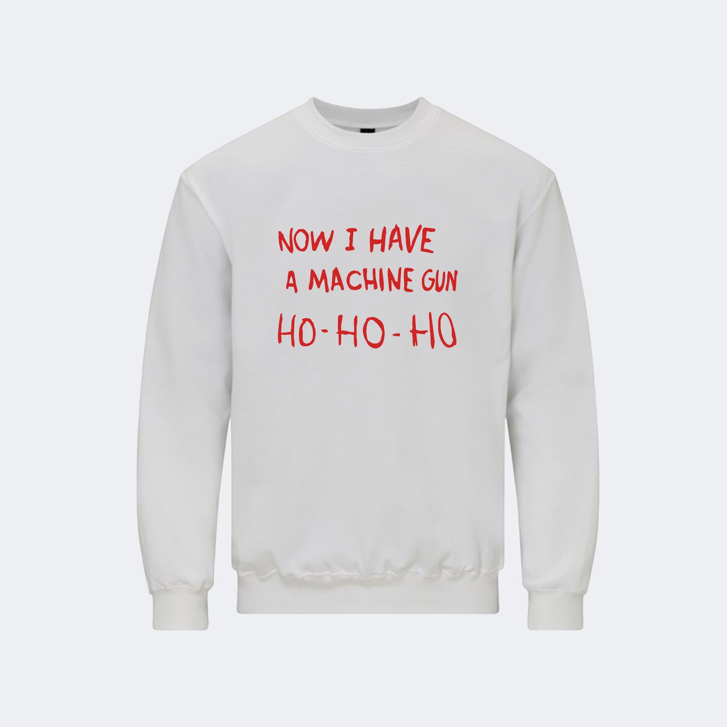 DP Christmas Jumper - Now I Have a Machine Gun - White