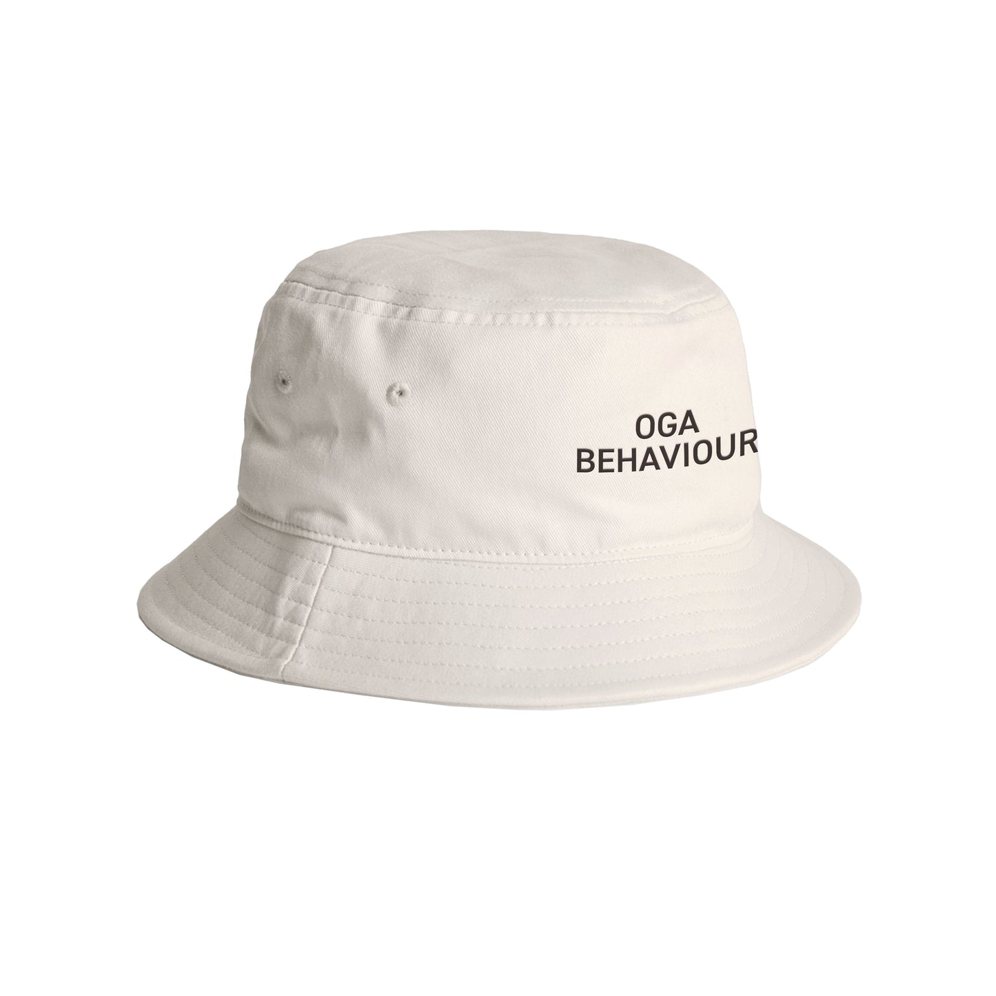 OGA Behaviour Branded Bucket Hat - Ecru