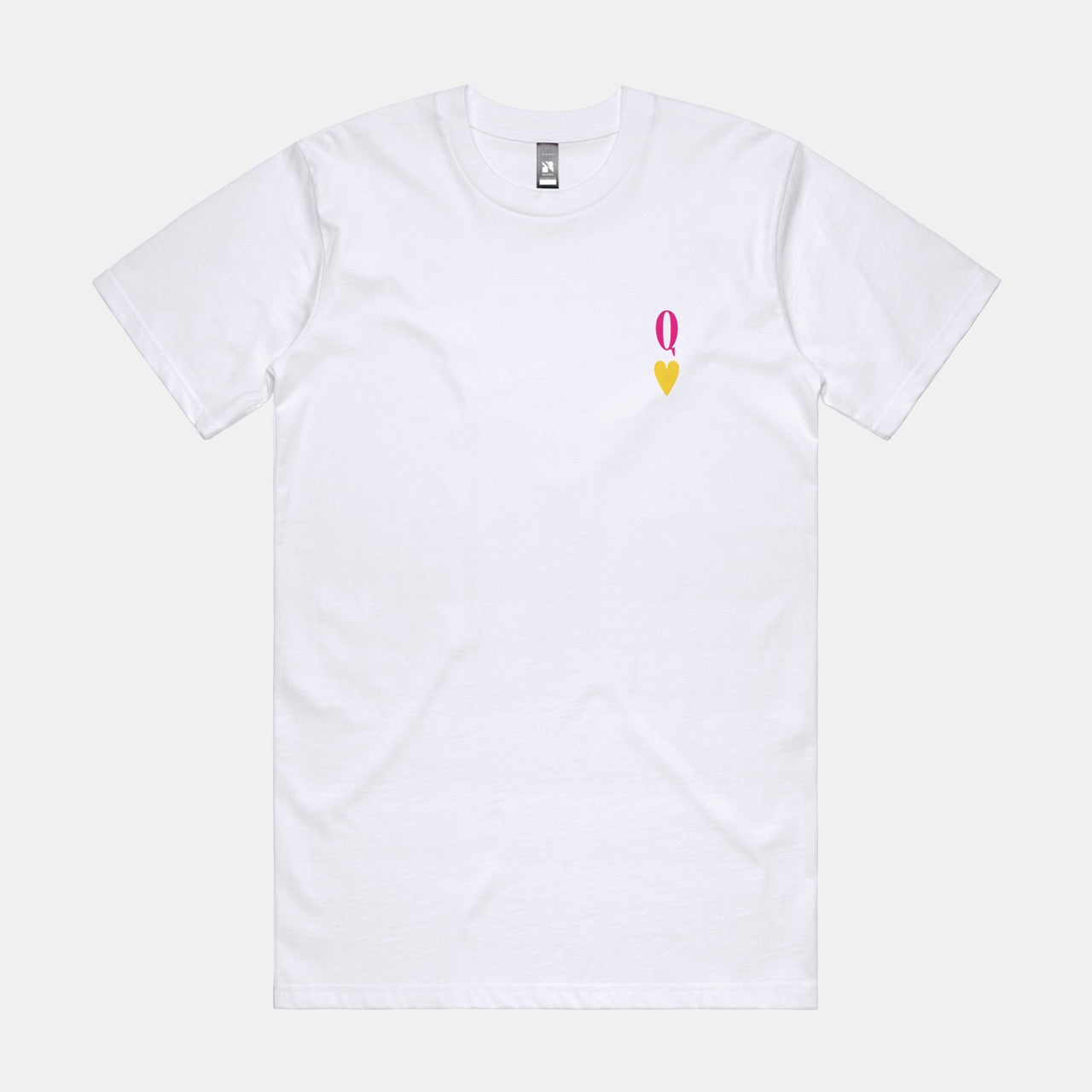 Queen of Hearts - Double Sided White T-shirt