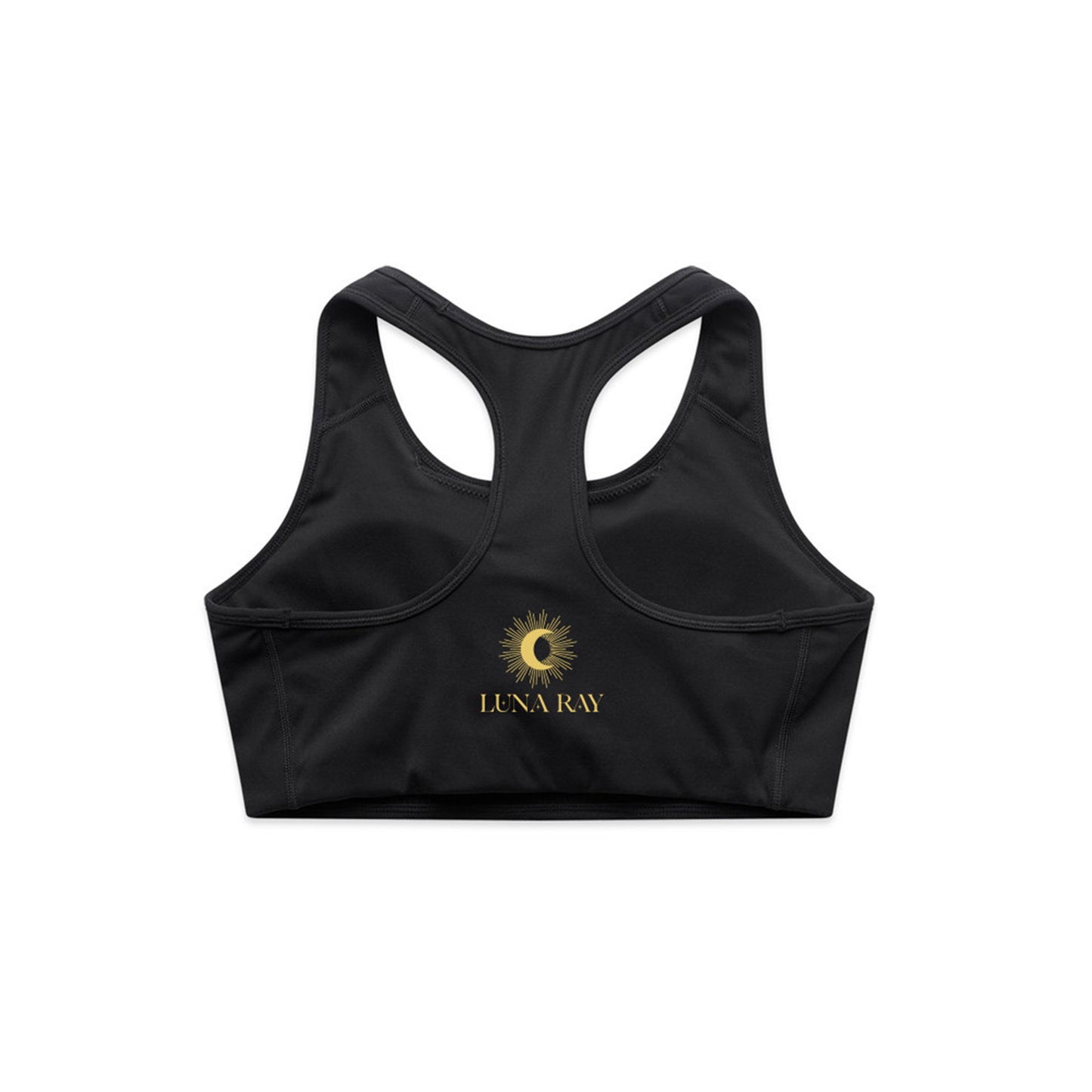 Luna Ray Branded Black Sports Bra