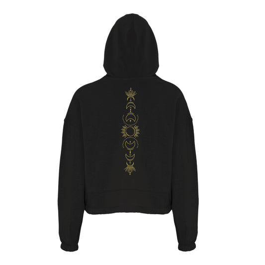 Moon Phases - Women's Oversized Cropped Hoodie