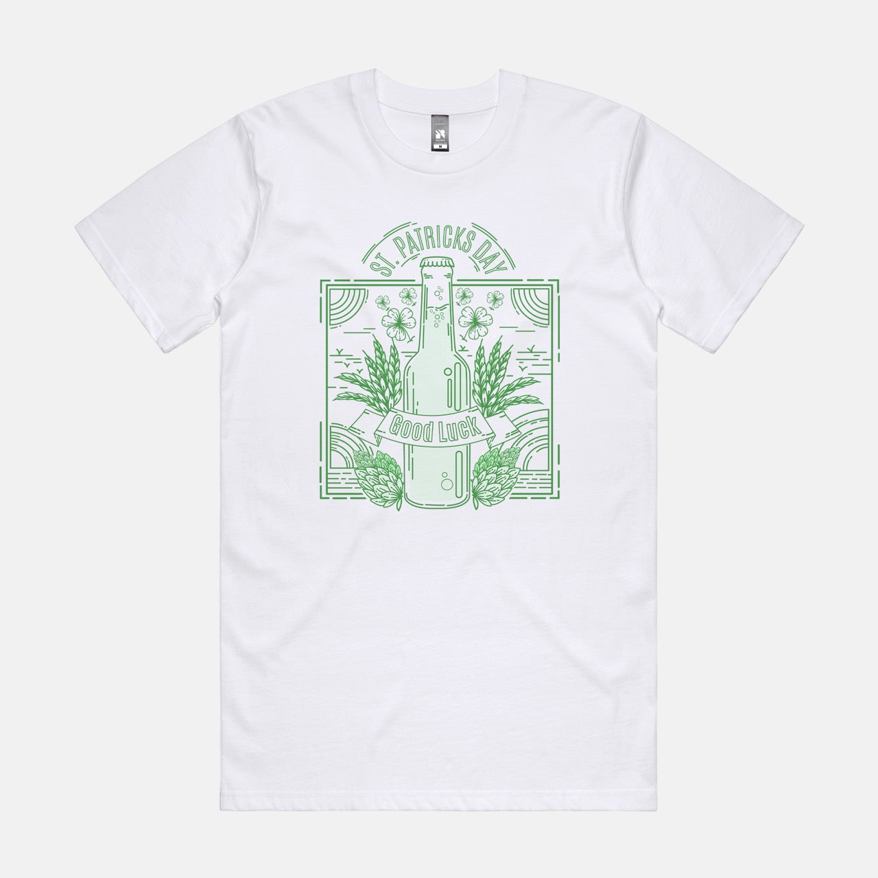 St Patrick's Day Lucky Bottle - White T-shirt