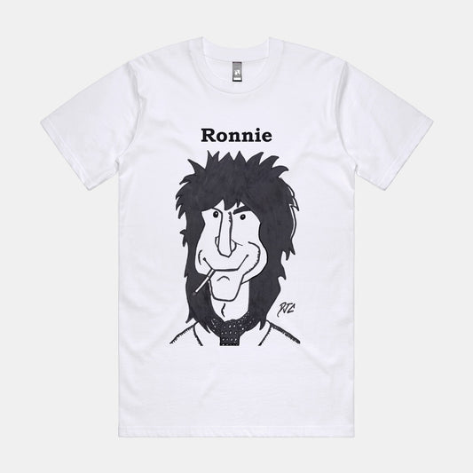 DJC - Ronnie Wood Artwork - White T-shirt