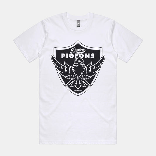 Dirtee Pigeons Varsity - White T-shirt