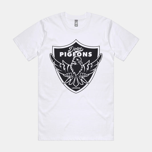Dirtee Pigeons Varsity - White T-shirt