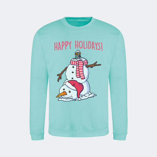 DP Christmas Jumper - Dirtee Snowman - Peppermint