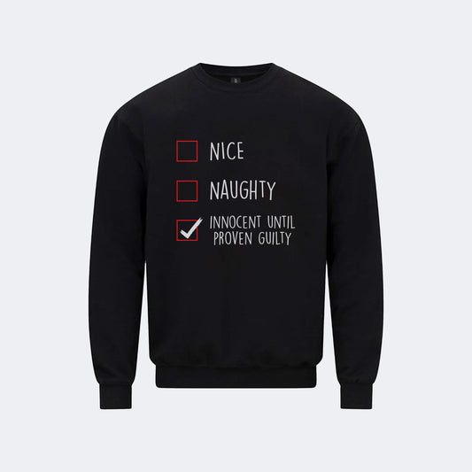 DP Christmas Jumper - Naughty Nice - Black