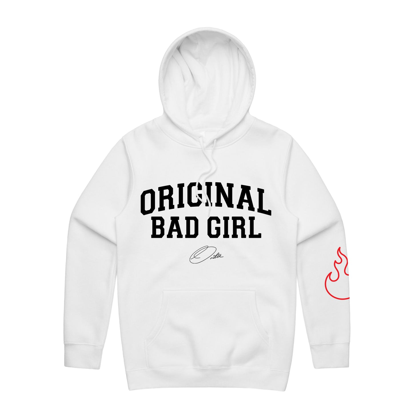Original Bad Girl - Fire Sleeve - Signature Hoodie (5102)