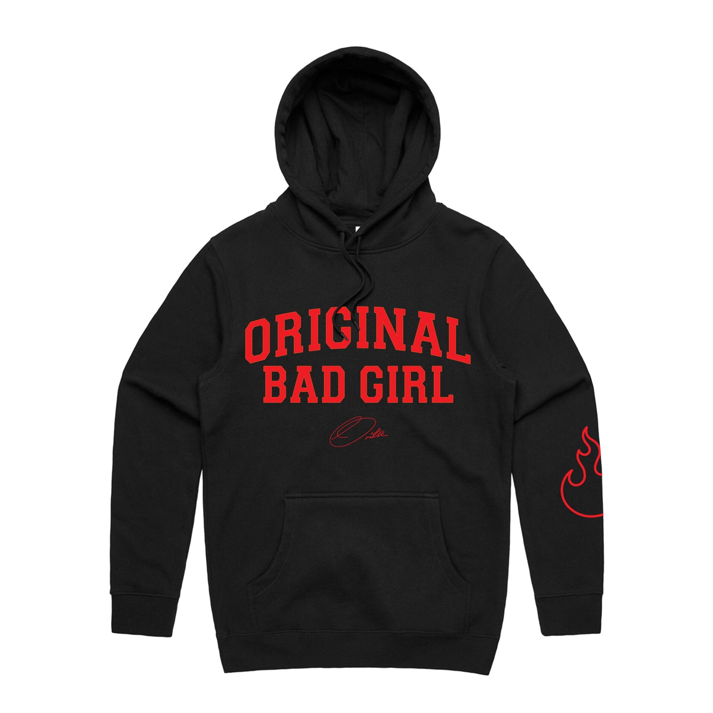 Original Bad Girl - Fire Sleeve - Signature Hoodie (5102)