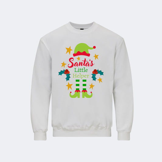 DP Christmas Jumper - Santa's Little Helper - White